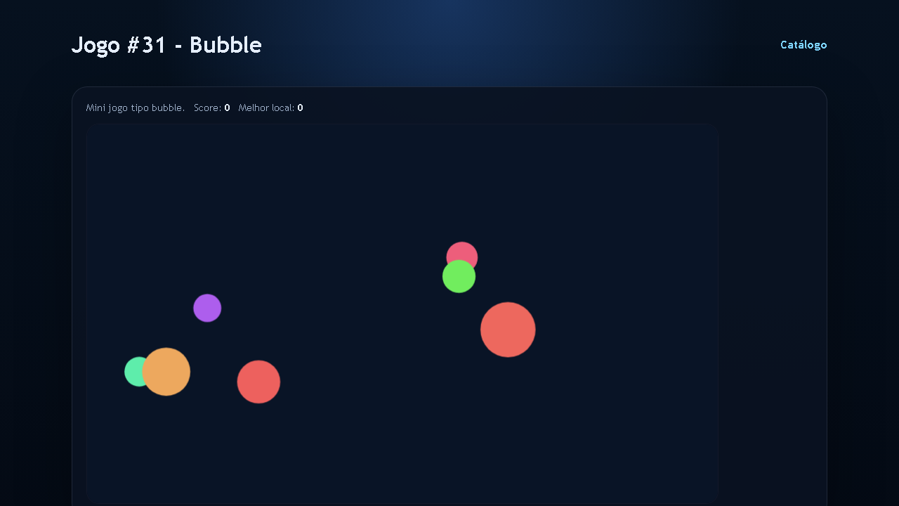 Jogo #31 - Bubble