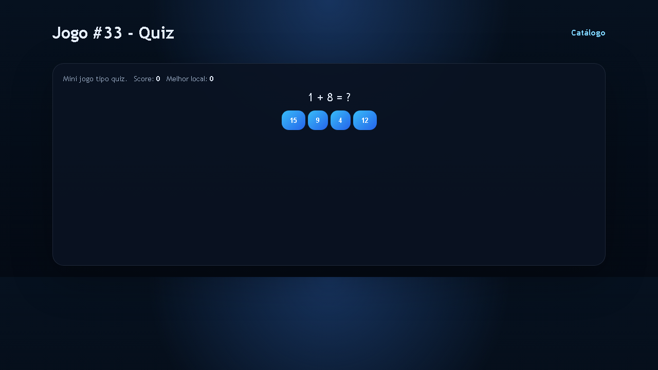 Jogo #33 - Quiz