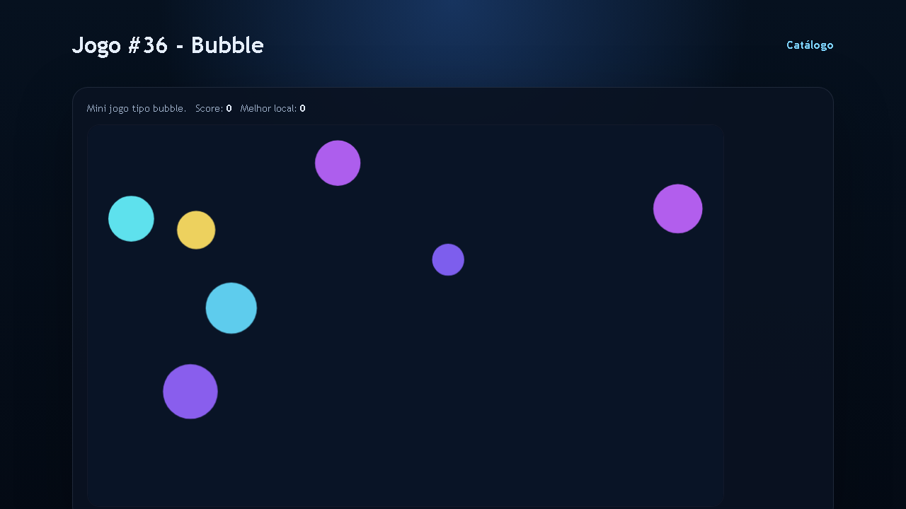 Jogo #36 - Bubble