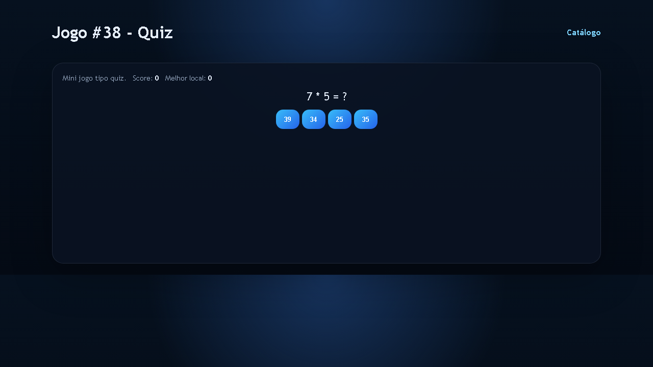 Jogo #38 - Quiz