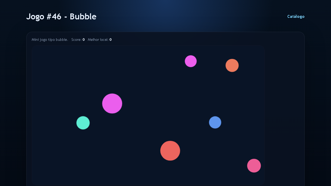 Jogo #46 - Bubble