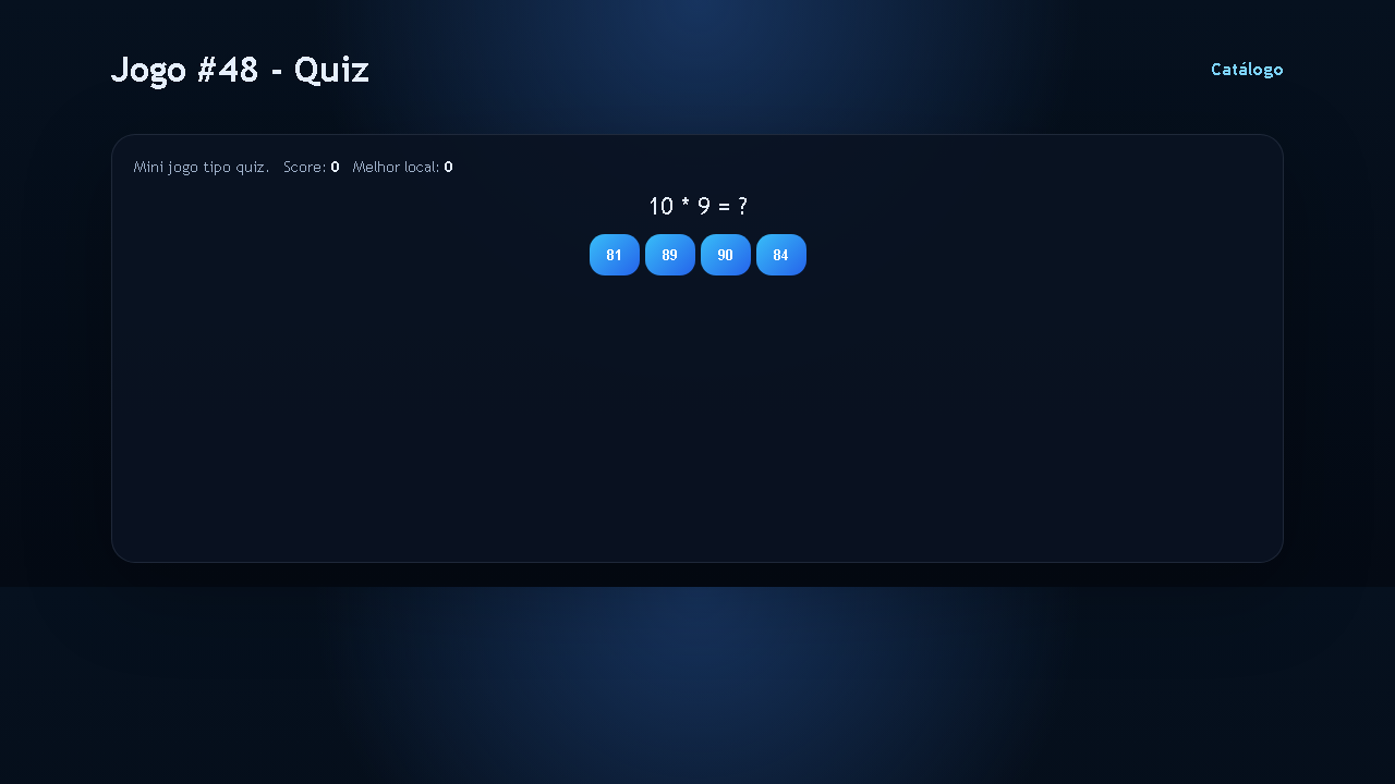 Jogo #48 - Quiz