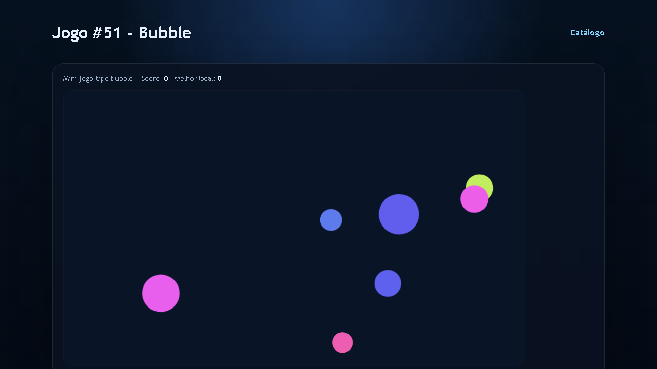 Jogo #51 - Bubble