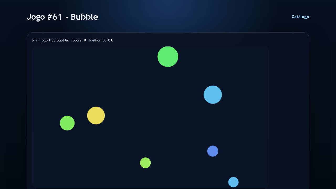 Jogo #61 - Bubble