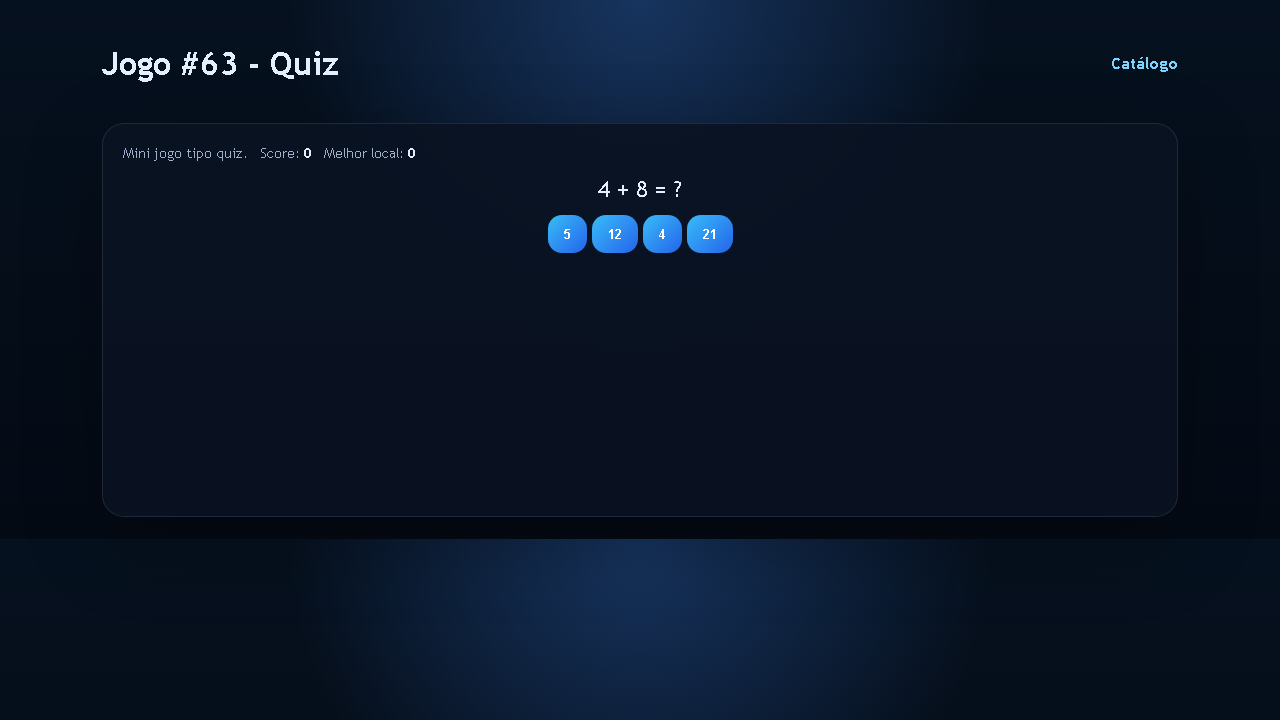 Jogo #63 - Quiz
