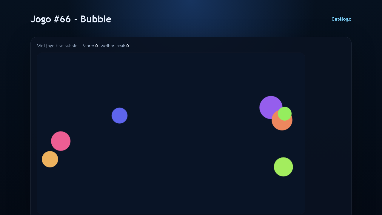 Jogo #66 - Bubble