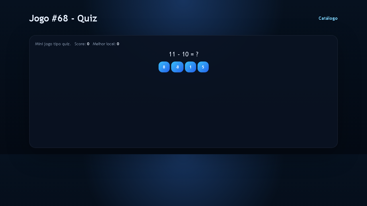 Jogo #68 - Quiz