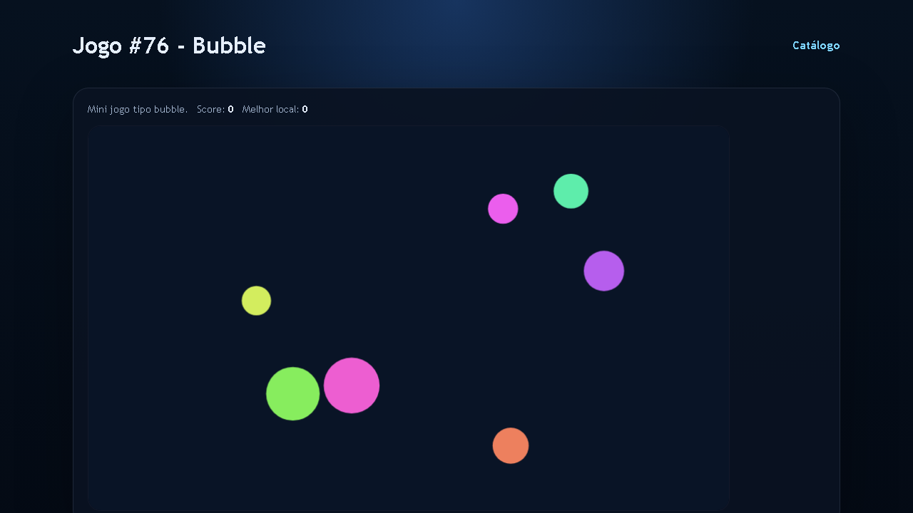 Jogo #76 - Bubble