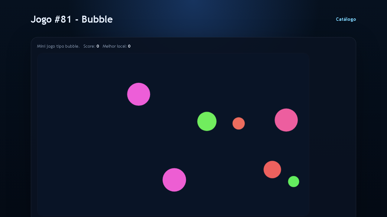 Jogo #81 - Bubble