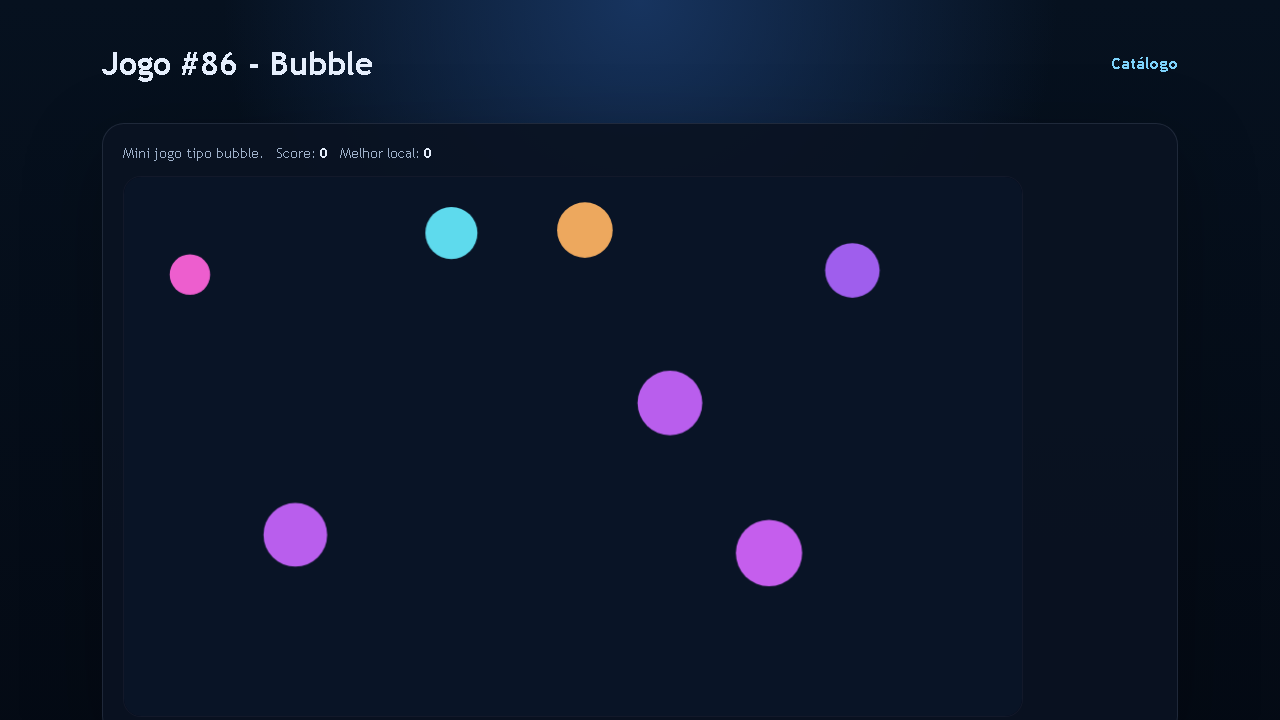Jogo #86 - Bubble
