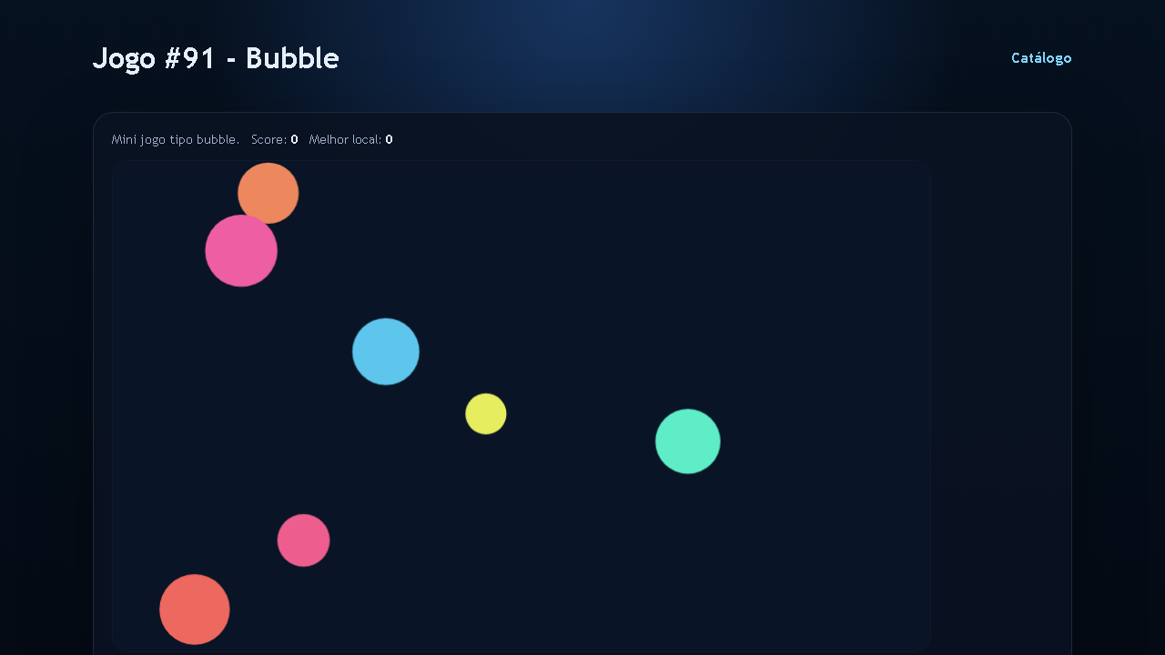 Jogo #91 - Bubble