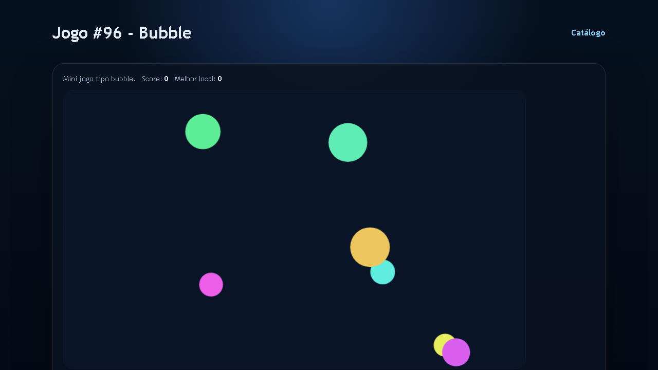 Jogo #96 - Bubble