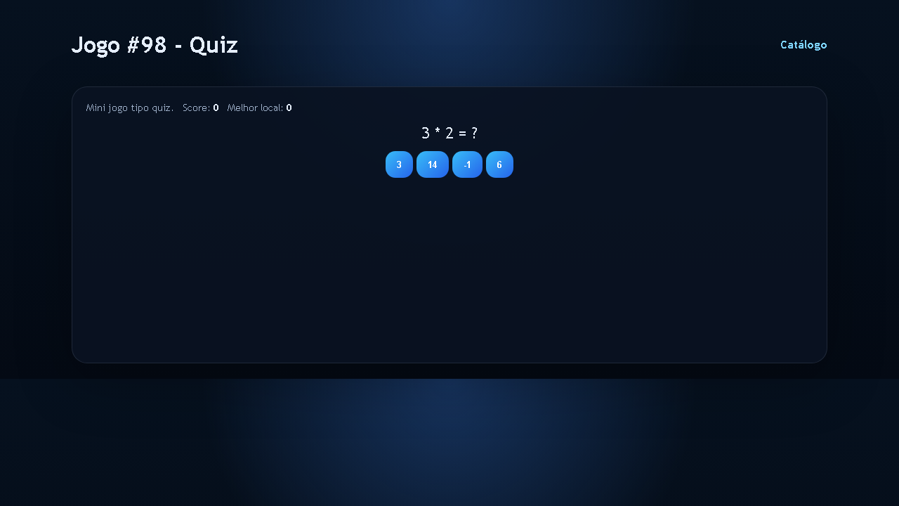Jogo #98 - Quiz