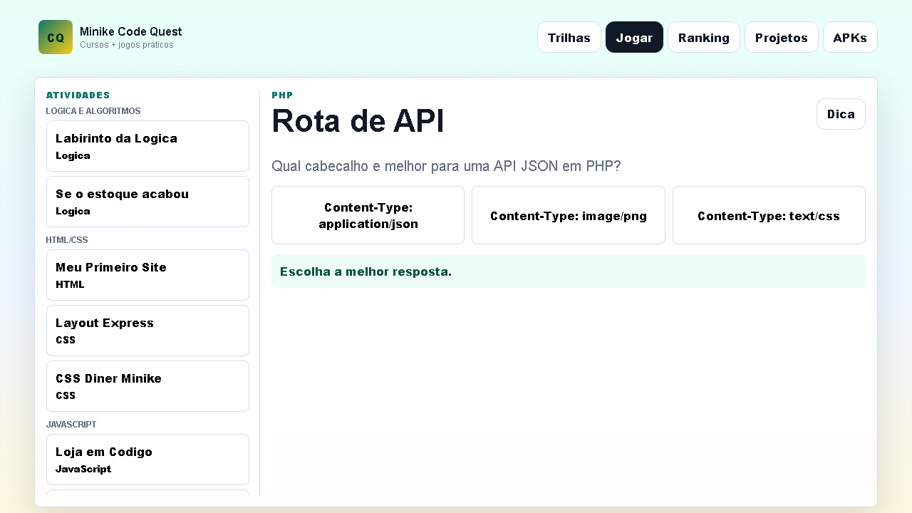 Rota de API